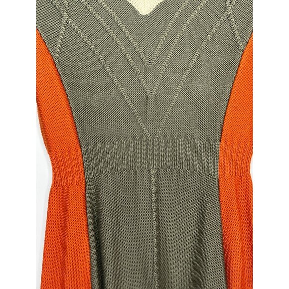 Jessica Simpson Colorblock Knit Sweater Dress Green Orange Size Small - Picture 14 of 14